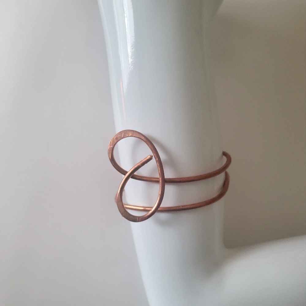 Handmade upper arm copper bracelet